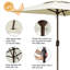 Parasol de marché carré 6 pi Nahlani-267458431