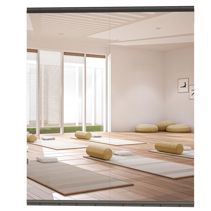 Miroir pleine grandeur rectangulaire rectangulaire, Noir mat, 71 po x 31 po