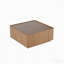 Table basse de 31,5 pouces carrée avec tiroirs de rangement, table basse moderne en bois avec plateau en verre, tables de centre de table de thé pour le salon - noyer