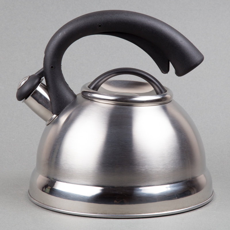 Creative Home 2.6 Quarts Stainless Steel Whistling Stovetop Tea Kettle, Stainless Steel
