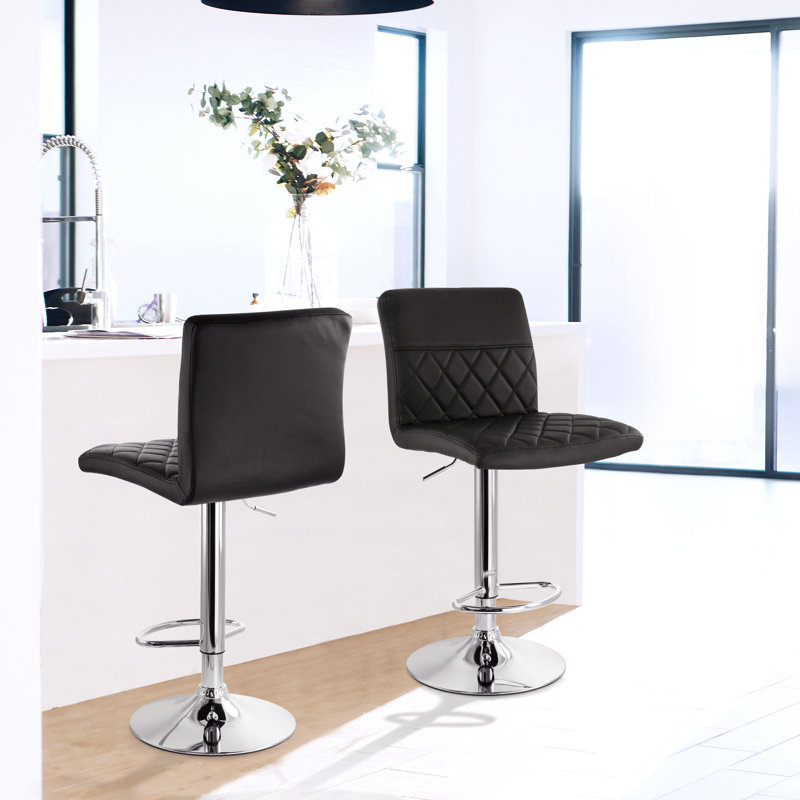 Swivel Upholstered Adjustable Height Counter Stool