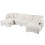 Grand canapé modulaire en forme de U de 128 po avec 2 repose-pieds mobiles-707860761