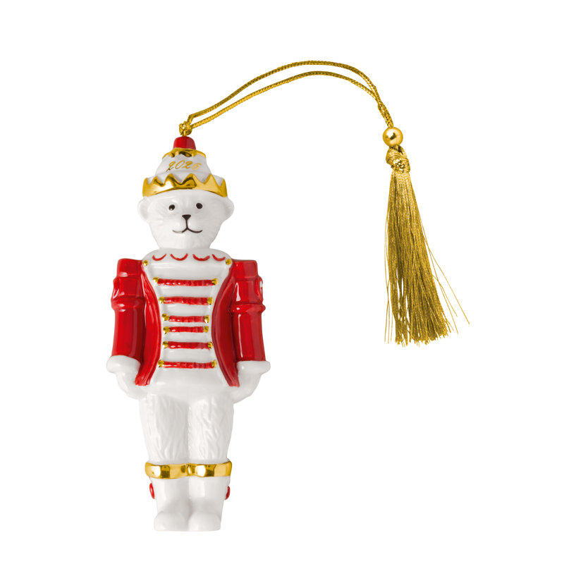 Villeroy & Boch - Christmas Classics Ornament Christmas Teddy Nutcracker 2026 Gold, Limited, Premium Porcelain Christmas Decoration