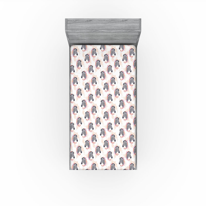 Drap-housse imprimé zèbre Ambesonne, Drap-housse de taille simple