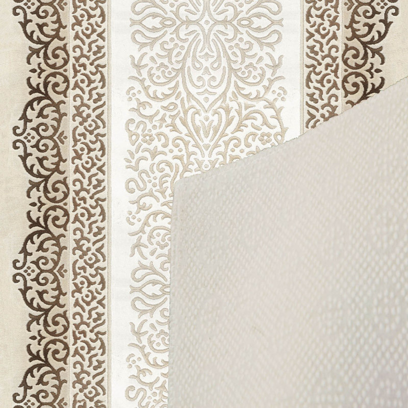 Tapis tissé élégant, 4 x 6 pieds, 100% polyester | Antibactérien, impression numérique 3D, dessous en feutre de PVC antidérapant | Lavable à la machine, d'une hauteur de poils de 0,4 po, parfait pour le décor du salon et de la chambre à coucher