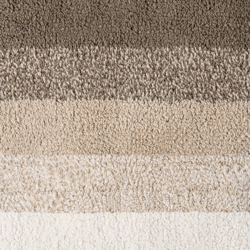 Raul 100% Cotton Non-Slip Bath Mat, Brown, 30" W x 50" L