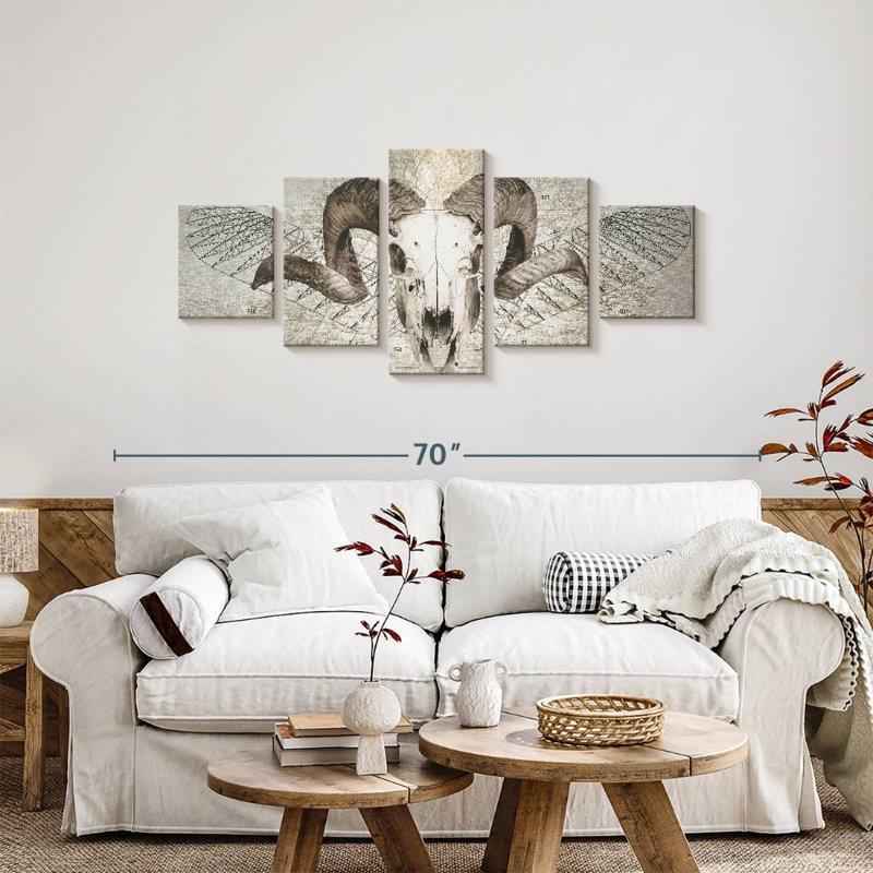 Ram Skull, 24" H x 55" W