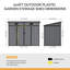 6x4FT Outdoor Plastic Garden Storage Shed