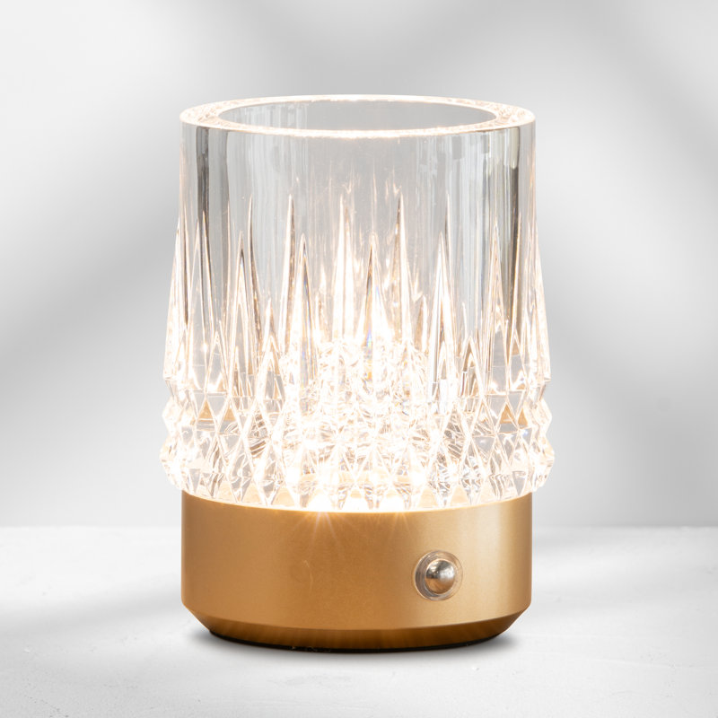 Tumbler Rechargeable CableFree LED Table Lamp, Gold