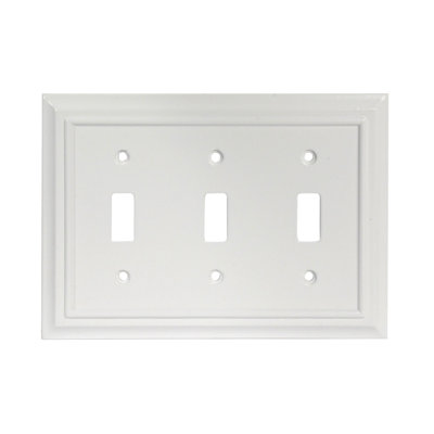 Classics 3 - Gang Toggle Light Switch Standard Wall Plate