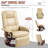 Comfortable Swivel Recliner With Padded Armrest And Extendable Footrest-1558590899