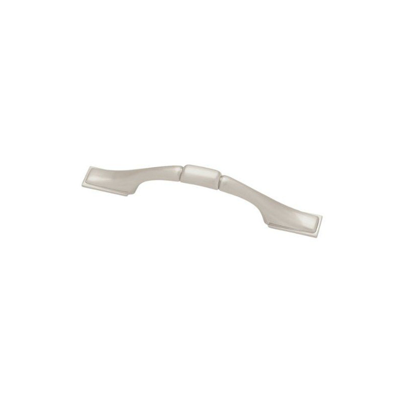 Poignée de meuble-pied 3 po nickel satiné