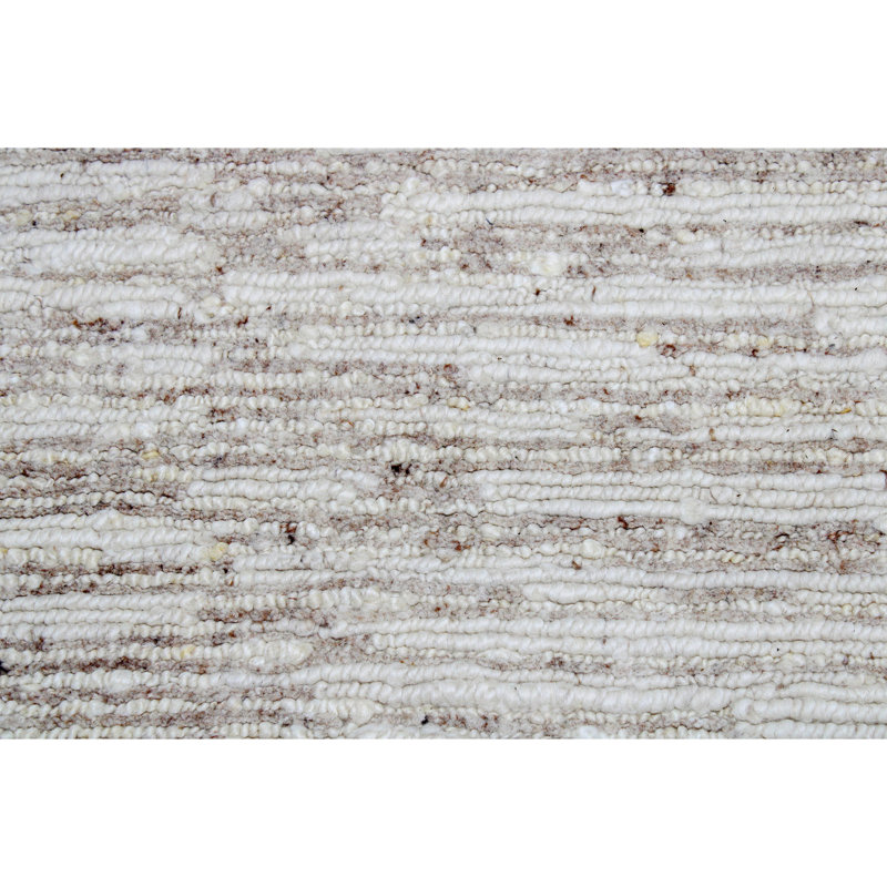 Tapis rectangulaire en laine brun / ivoire / gris, Rectangle 6 pi x 9 pi
