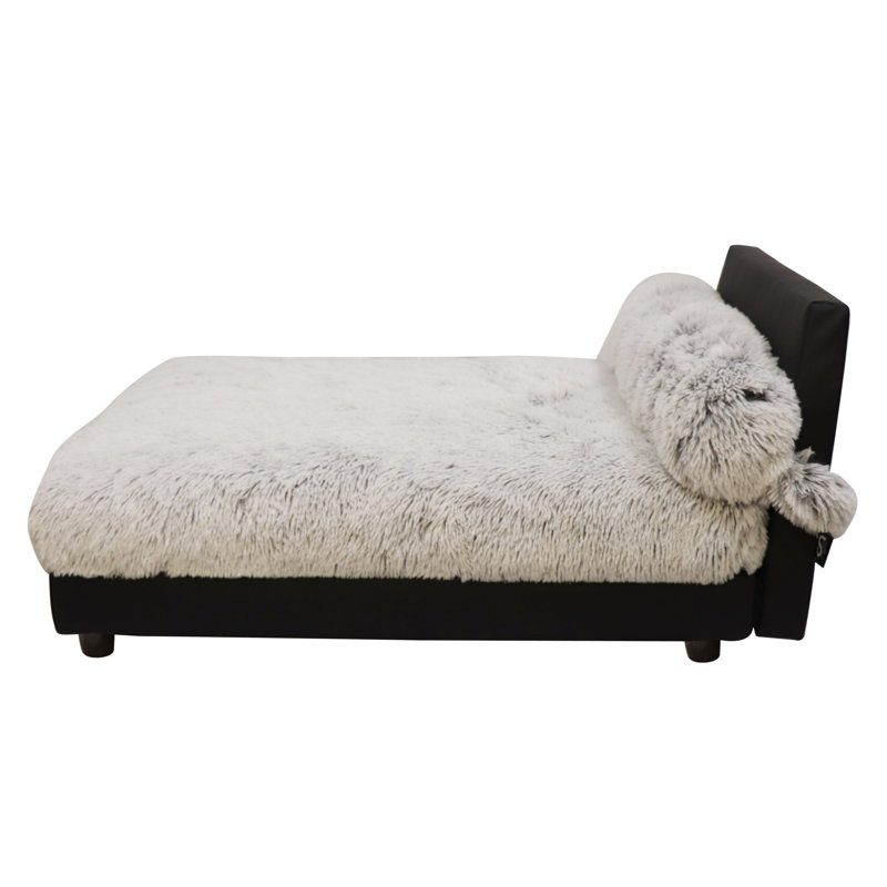 Lit orthopédique pour animaux Mid-Century, Ivoire, Moyen (H 18 po x l 20 po x P 28 po)