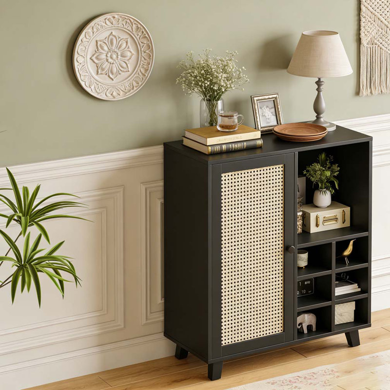 Buffet avec rangement, Noir