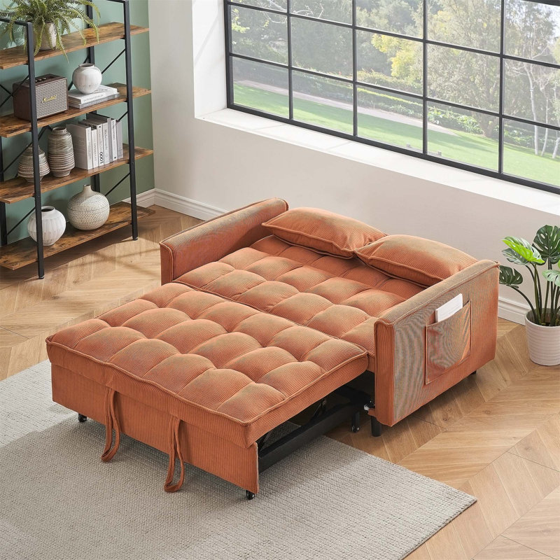 Versatile Folding Sofa Bed with Adjustable Back and Comfortable Cushions