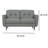 Bove 59" Faux Leather Square Arm Loveseat-534310089