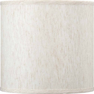Abat-jour suspendu tambour en lin écru H 20 "x l 10"
