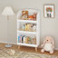 Bibliothèque pour enfants, bibliothèque à 3 niveaux, organisateur de livres, armoire de rangement pour jouets