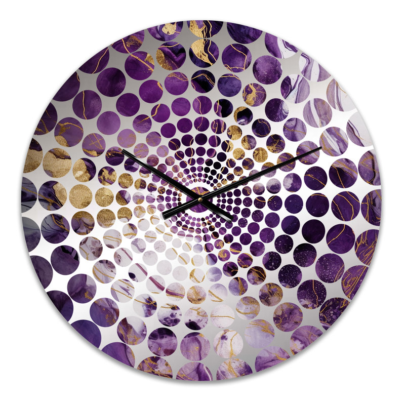 Poelm - Horloge murale peinture abstraite, Petit