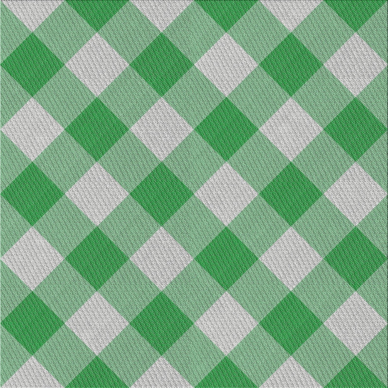 Tapis vert Gingham, Carré 3 pi
