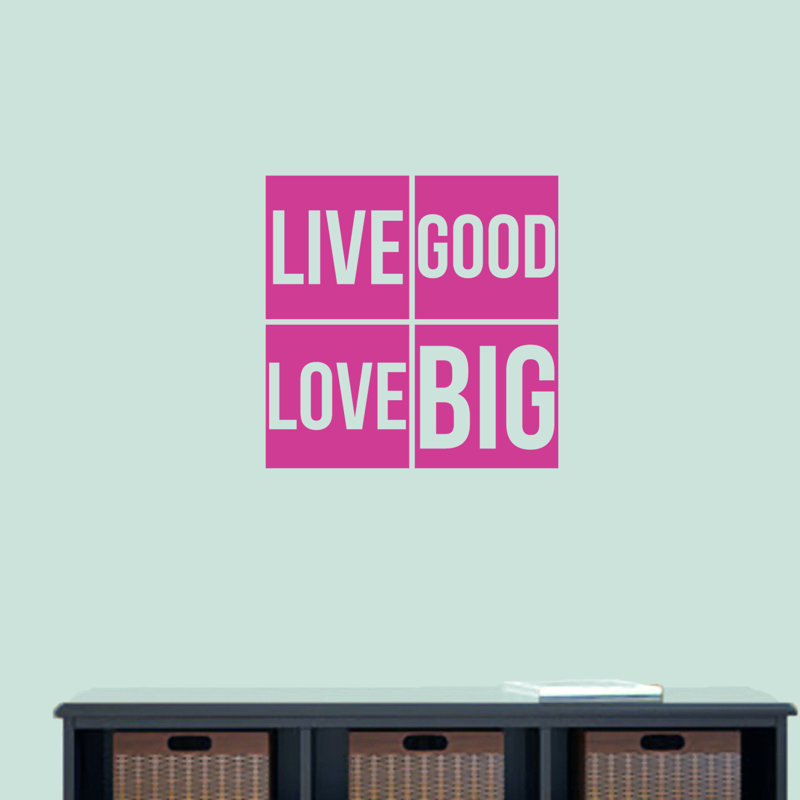 Décalcomanie murale big good love big Weathers, Rose vif