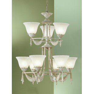Lustre à niveaux ombrés 9 lumières