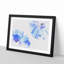 Two Blue Flowers - Single Picture Frame Print on MDF-56882429-56882430