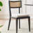 Solid wood ash rattan dining table set-108068403