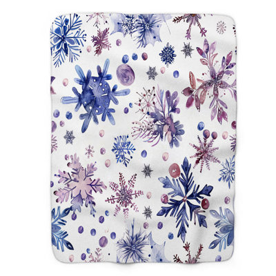 Winter Lace - 1 Piece Premium Sherpa Blanket