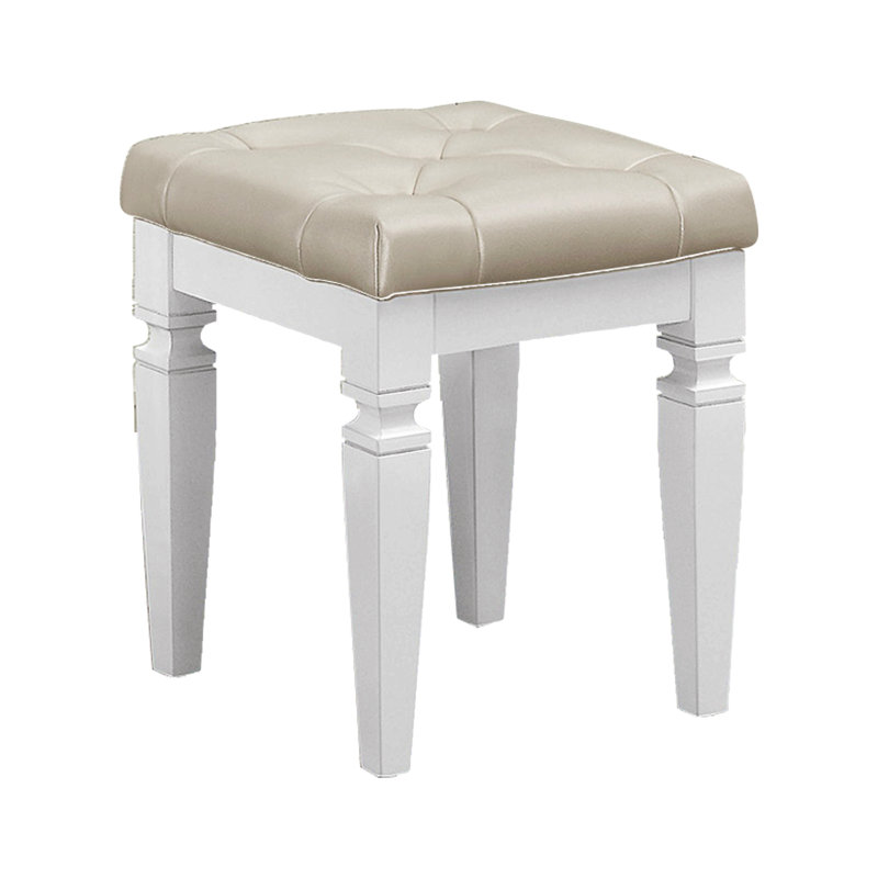 Tabouret de coiffeuse 1 pièce Modern Glam, Blanc