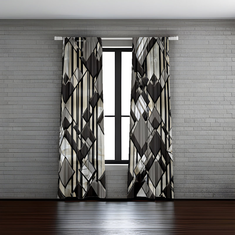 Anainah Semi Sheer Curtain Pair, 20" W x 52" L