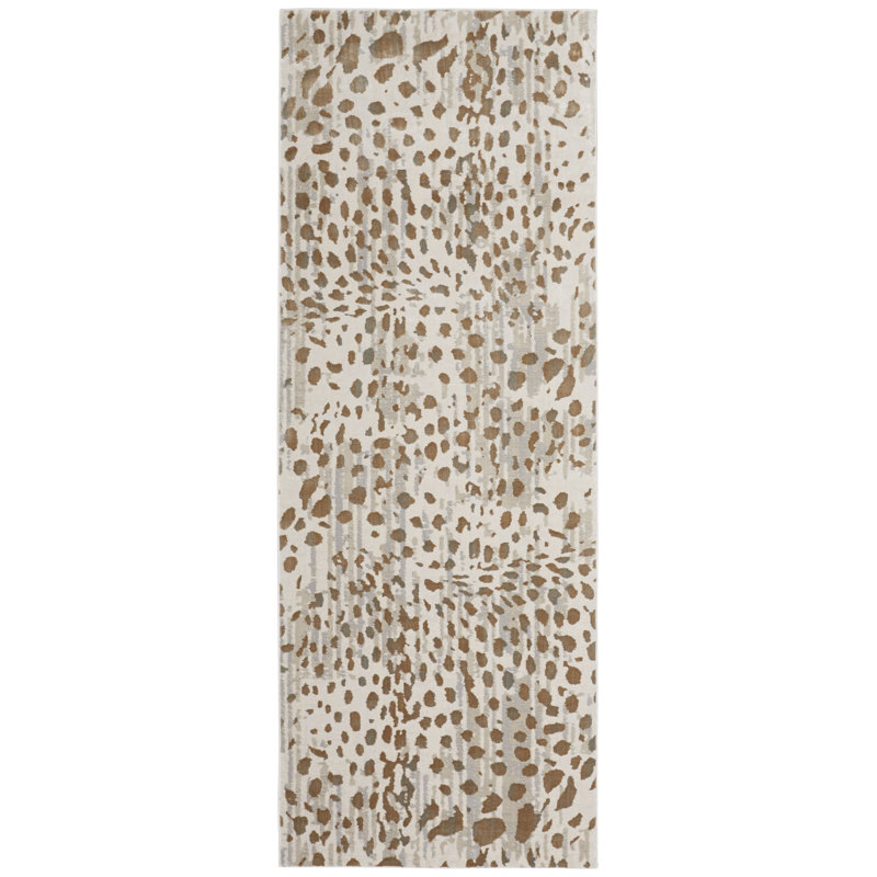 Tapis brun Jordon, Tapis de couloir 2 pi 10 po x 7 pi 10 po
