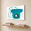 «Retro Téléphone Blue» par Jen Bucheli - Impression sur toile-895782874-895782876