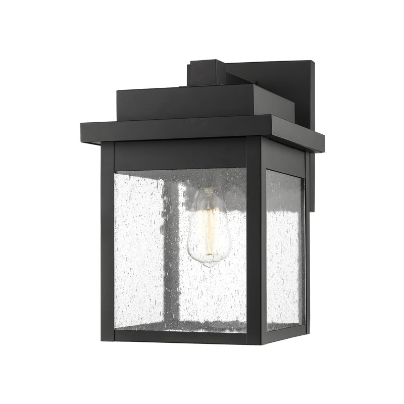 Wall Light, Black, 8.25" H x 9.25" W x  9.25" D