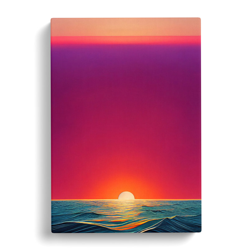 Vivid Sunset View - Wall Art, Wrapped Canvas, 50cm H x 35cm W, No Matte