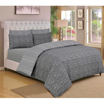 Callison Satin Solid Colour Duvet Cover Set with Pillowcases