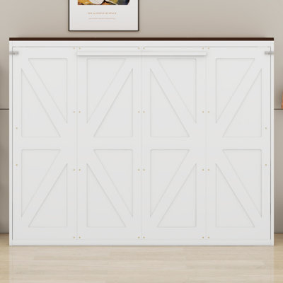 Space Efficient Wall Mounted Murphy Bed with USB Ports
