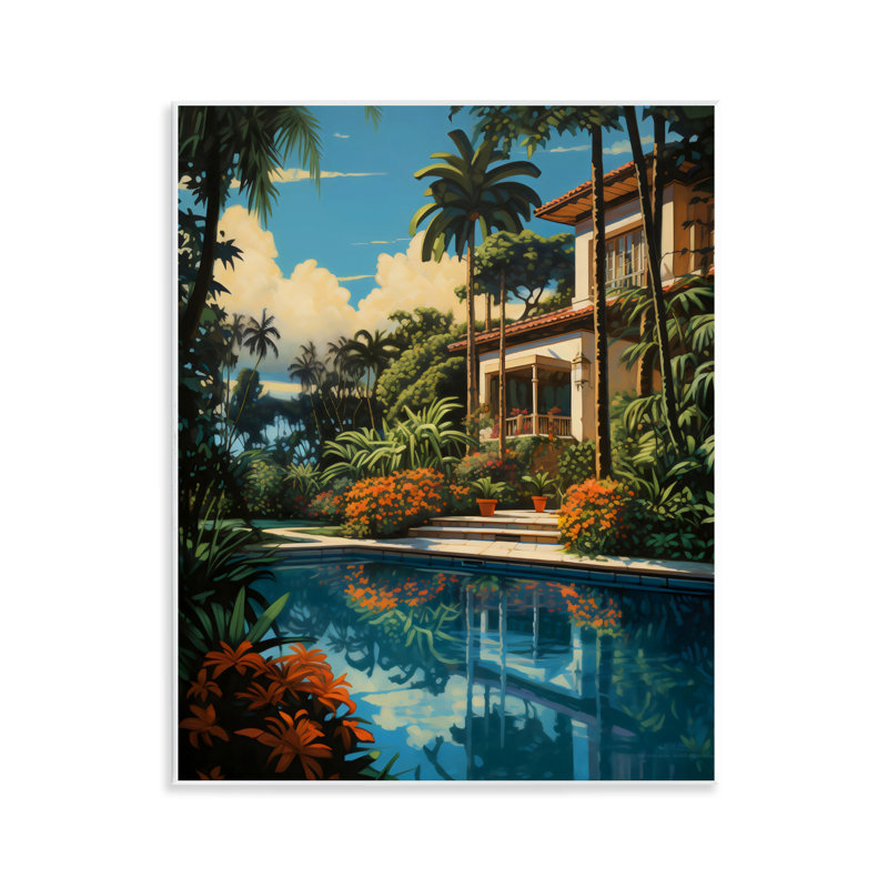 Plaque murale Tropical Tranquility Villa, design par Creative Studio