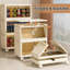 Armoire de rangement pliante à 3 niveaux avec porte magnétique, 19,69 x 11,81 x 31,1 pouces, organisateur en plastique avec roues, blanc crème