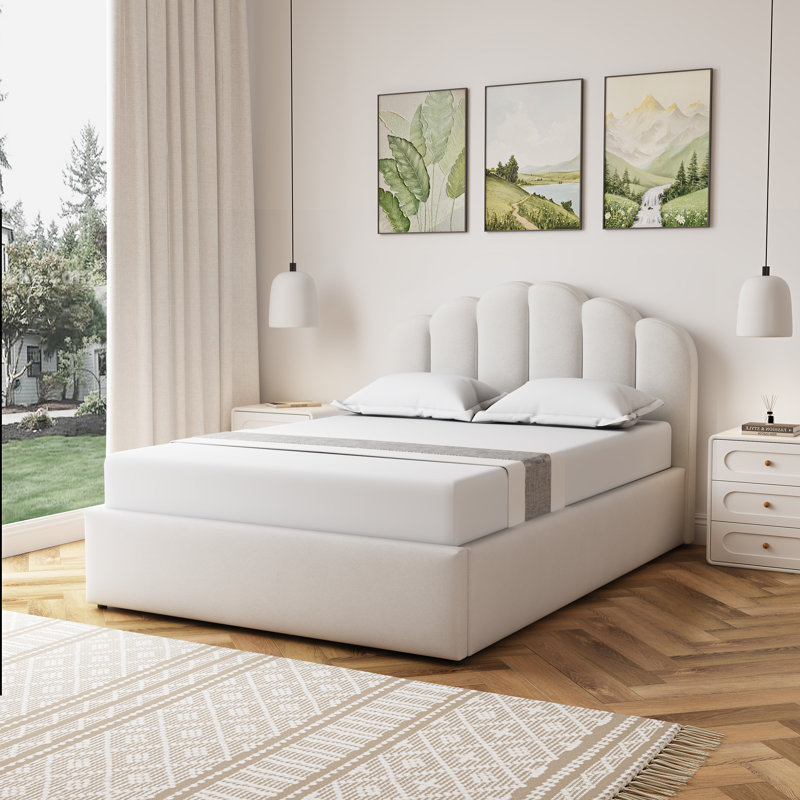 Upholstered Ottoman Storage Bed, Double (4'6)