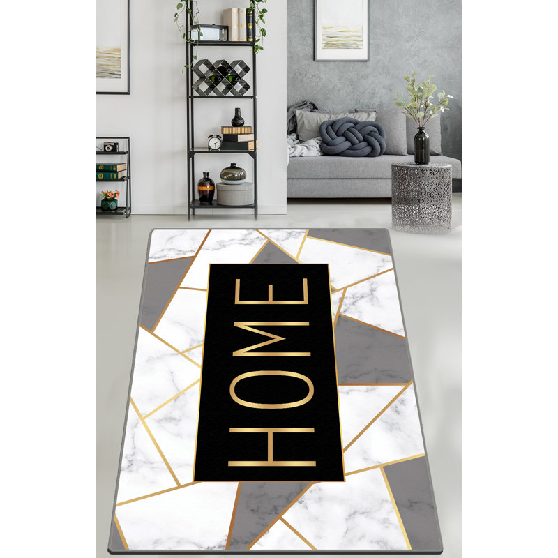 Antibacterial Hall Carpet, 3.3 x 6.6 Feet, 100% Polyester, 0.4 Inch Pile Height | Non-Slip Underside, Machine Washable at 86°F | Durable, Easy to Clean, Perfect for High Traffic Areas, Modern Design