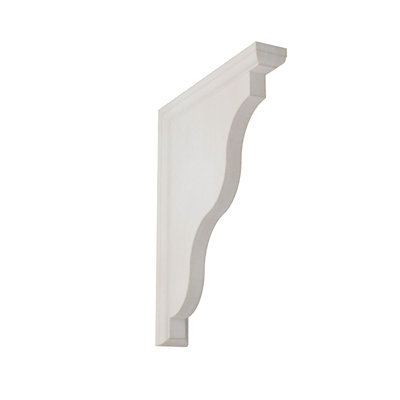 1 1/2"W x 9"D x 11"H Hamilton Traditional Wood Vintage Decor Bracket, Chalk Dust White
