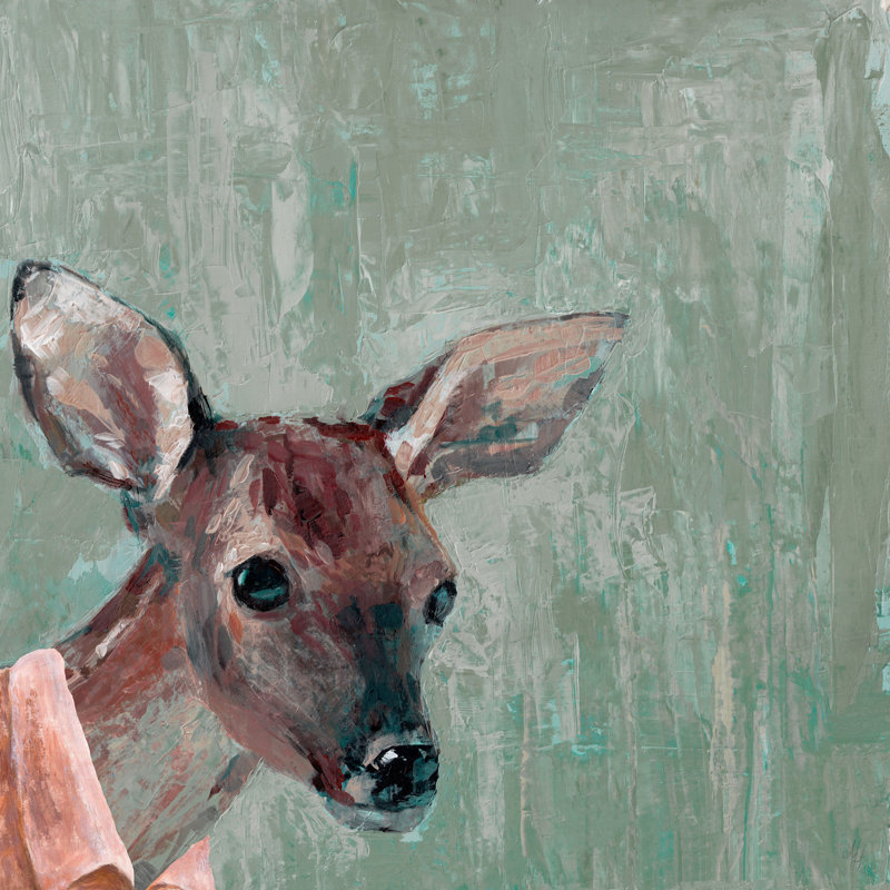 «Collared Deer», reproduction sur toile tendue, H 24 po x l 24 po x P 1,5 po