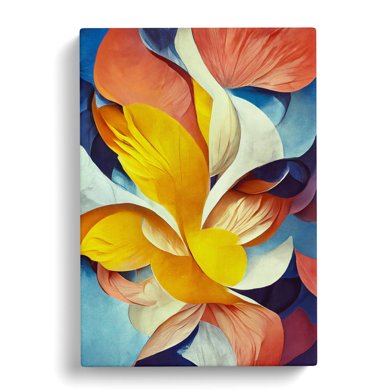 Modern Abstract Floral No.4 - Wrapped Canvas, 76cm H x 50cm W x 3cm D