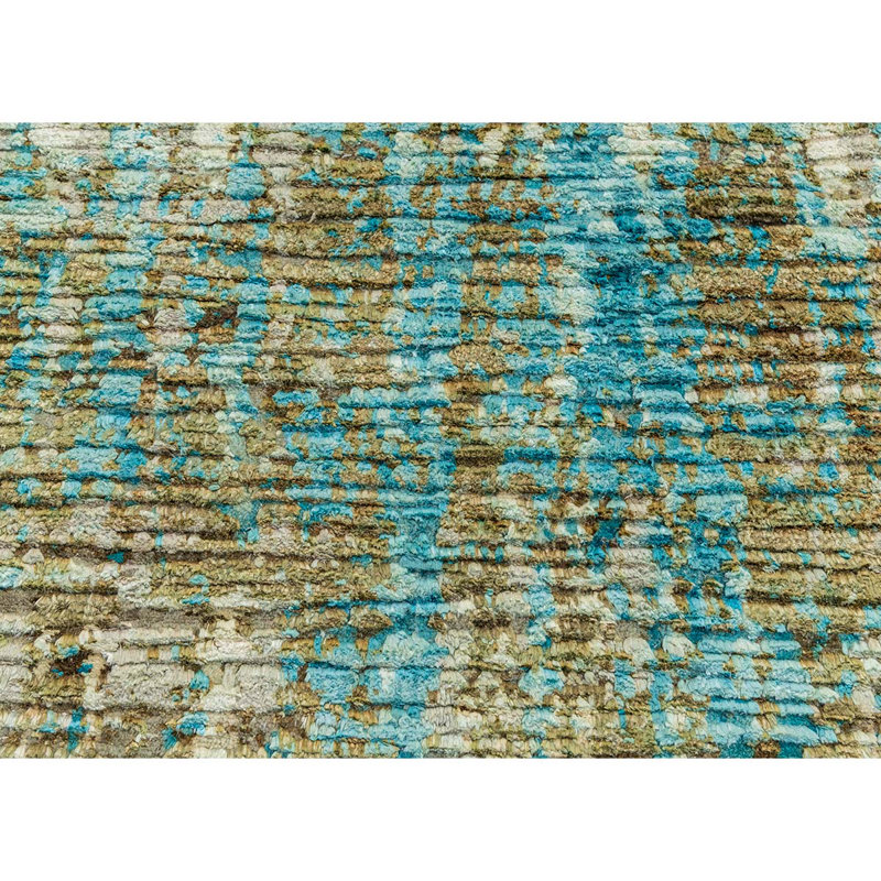 Wool Abstract Area Rug, Rectangle 10' x 14'