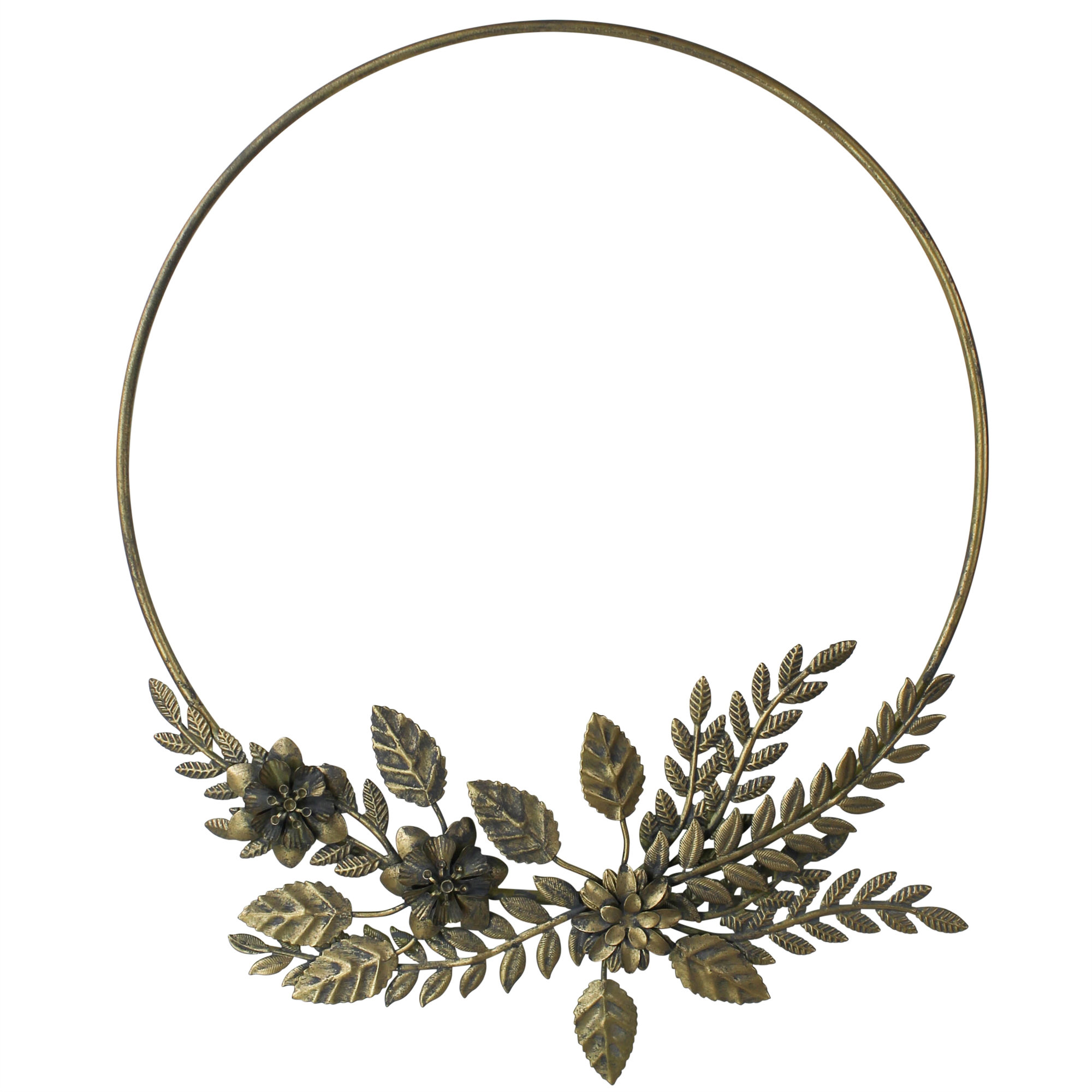 The Holiday Aisle® Handcrafted Faux Metal 1'' Wreath | Wayfair