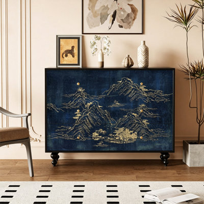 Armoire à six tiroirs en bois massif
