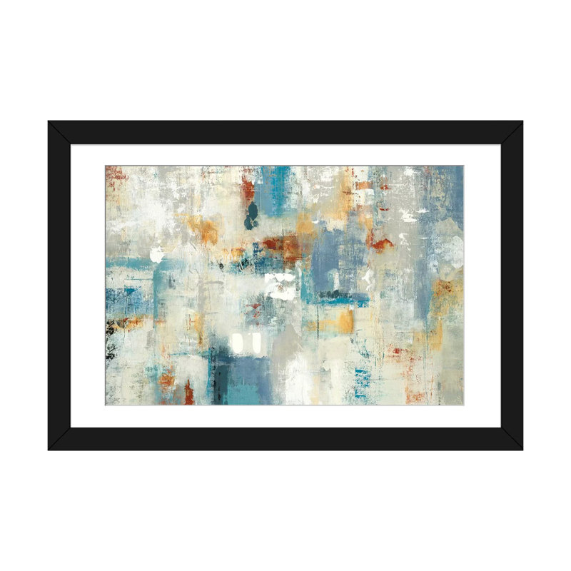 «Layers of Connection», reproduction sur toile, H 16 po x l 24 po x P 1 po, Papier d'art encadré noir, Blanc