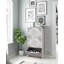 Shoe Cabinet Escondido With 3 Flap Doors, 70X17H180 Cm, Antique White